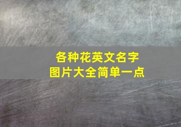 各种花英文名字图片大全简单一点