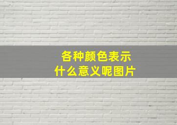 各种颜色表示什么意义呢图片