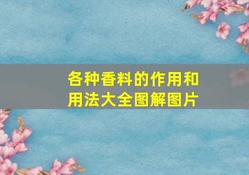 各种香料的作用和用法大全图解图片