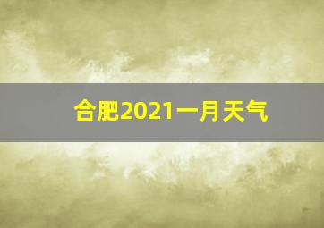 合肥2021一月天气