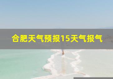 合肥天气预报15天气报气