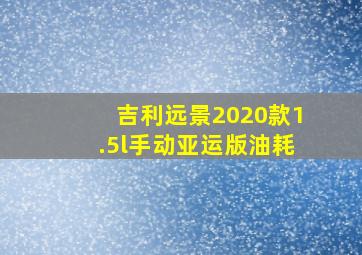 吉利远景2020款1.5l手动亚运版油耗