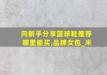 向新手分享篮球鞋推荐哪里能买,品牌女包_米