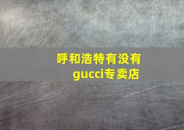 呼和浩特有没有gucci专卖店