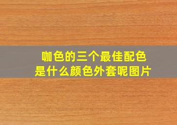 咖色的三个最佳配色是什么颜色外套呢图片