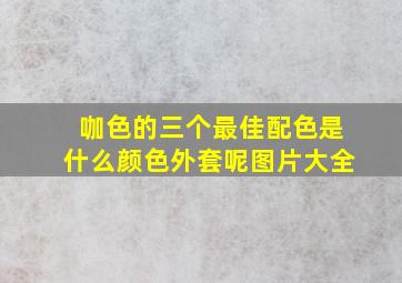 咖色的三个最佳配色是什么颜色外套呢图片大全