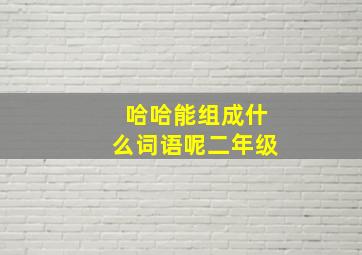 哈哈能组成什么词语呢二年级