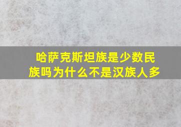 哈萨克斯坦族是少数民族吗为什么不是汉族人多