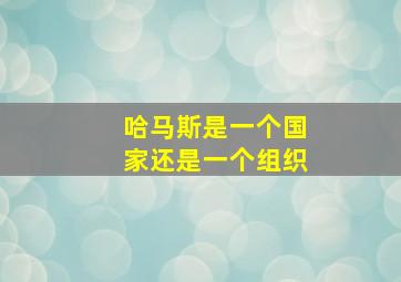 哈马斯是一个国家还是一个组织