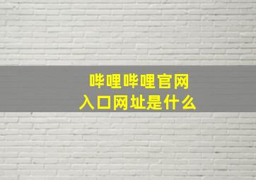 哔哩哔哩官网入口网址是什么