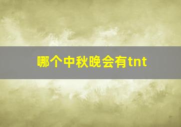 哪个中秋晚会有tnt