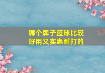 哪个牌子篮球比较好用又实惠耐打的