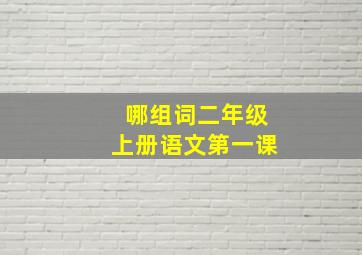 哪组词二年级上册语文第一课