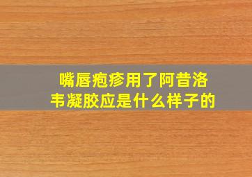 嘴唇疱疹用了阿昔洛韦凝胶应是什么样子的