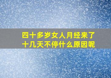 四十多岁女人月经来了十几天不停什么原因呢