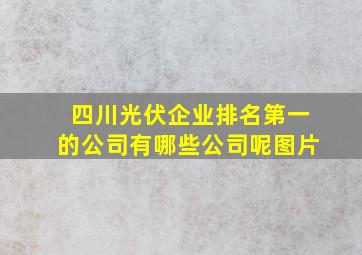 四川光伏企业排名第一的公司有哪些公司呢图片