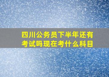 四川公务员下半年还有考试吗现在考什么科目