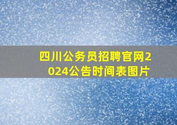 四川公务员招聘官网2024公告时间表图片