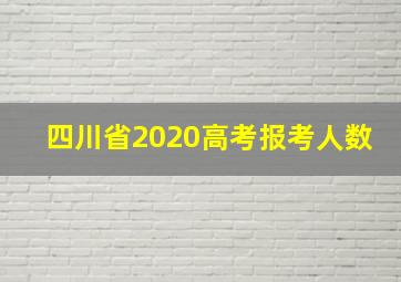 四川省2020高考报考人数