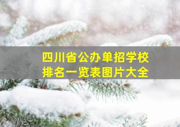 四川省公办单招学校排名一览表图片大全