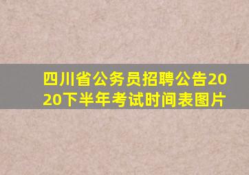 四川省公务员招聘公告2020下半年考试时间表图片