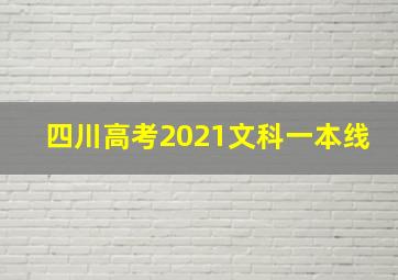 四川高考2021文科一本线