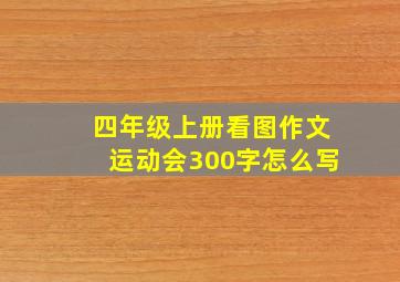 四年级上册看图作文运动会300字怎么写