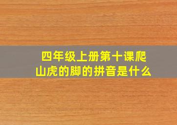 四年级上册第十课爬山虎的脚的拼音是什么