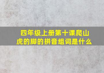 四年级上册第十课爬山虎的脚的拼音组词是什么