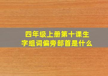 四年级上册第十课生字组词偏旁部首是什么