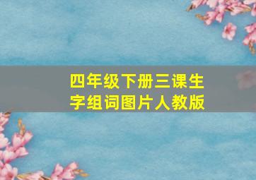 四年级下册三课生字组词图片人教版