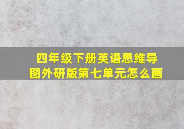 四年级下册英语思维导图外研版第七单元怎么画