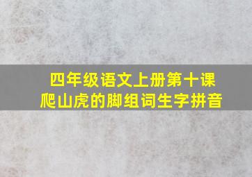 四年级语文上册第十课爬山虎的脚组词生字拼音