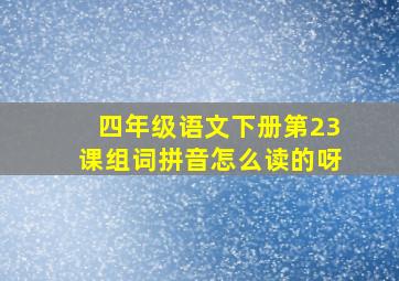 四年级语文下册第23课组词拼音怎么读的呀