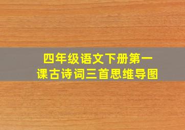 四年级语文下册第一课古诗词三首思维导图