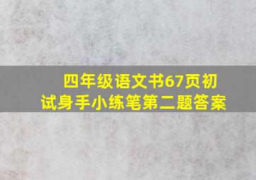 四年级语文书67页初试身手小练笔第二题答案