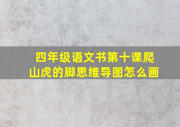 四年级语文书第十课爬山虎的脚思维导图怎么画