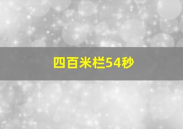 四百米栏54秒