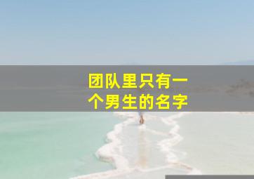 团队里只有一个男生的名字