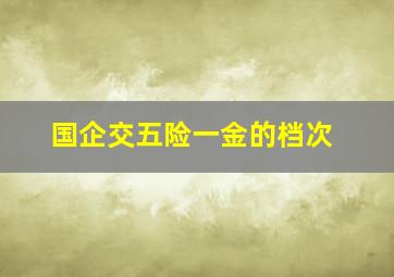 国企交五险一金的档次