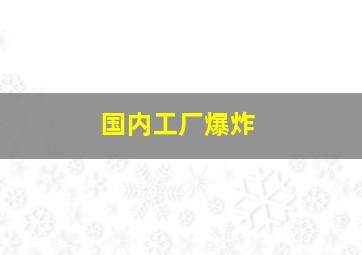 国内工厂爆炸