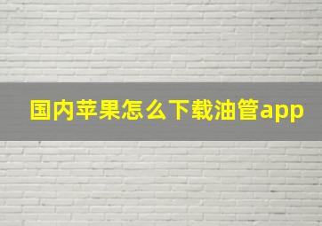 国内苹果怎么下载油管app