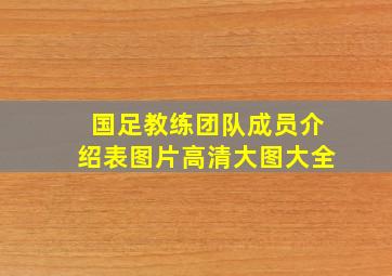 国足教练团队成员介绍表图片高清大图大全