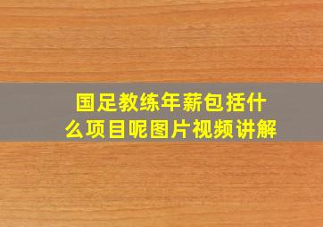 国足教练年薪包括什么项目呢图片视频讲解