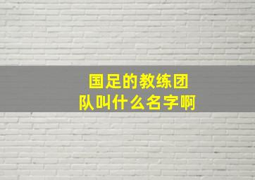 国足的教练团队叫什么名字啊