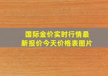 国际金价实时行情最新报价今天价格表图片