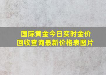 国际黄金今日实时金价回收查询最新价格表图片