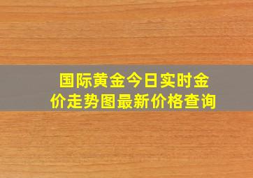 国际黄金今日实时金价走势图最新价格查询