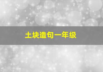 土块造句一年级