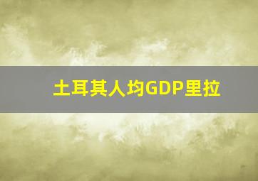 土耳其人均GDP里拉